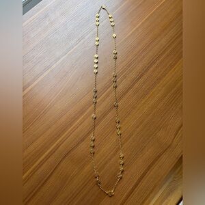 Tory Burch Gold-Tone Disc Station Necklace with Dustbag